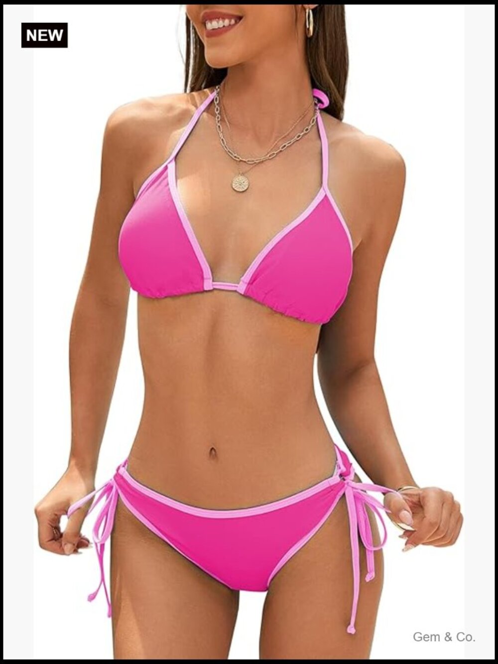 Women Triangle String Bikini Set Two Piece Cheeky Swimsuit Swimsuit